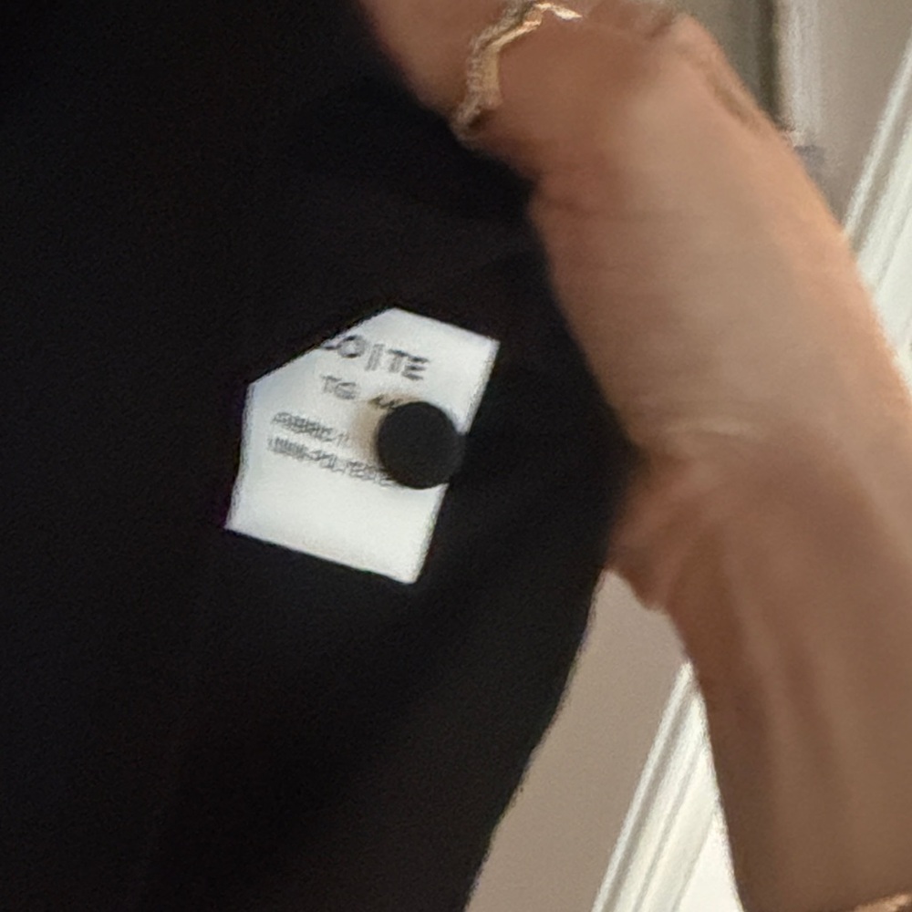 Black Ruffle-Front Button-Up Blouse - Picture 6 of 8